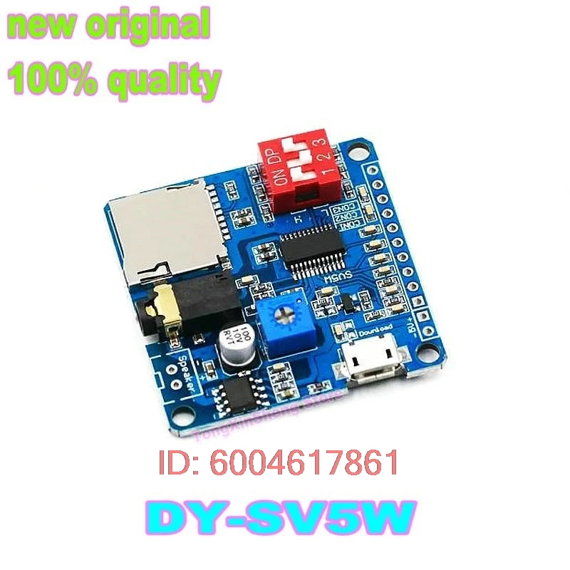 1pcs 100% Brand new orDY-SV5W Voice Playback Module Board MP3 Music Player 5W MP3 Playback Serial Control SD/TF Card For Arduino