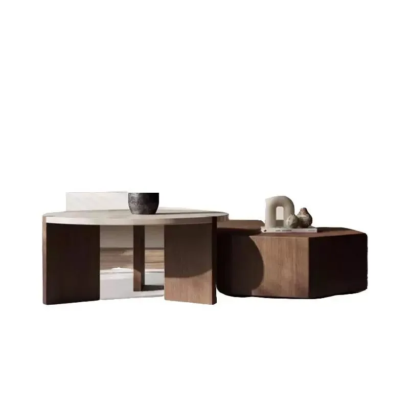 Italian minimalist coffee table combination round, coffee table creative size apartment living room home designer