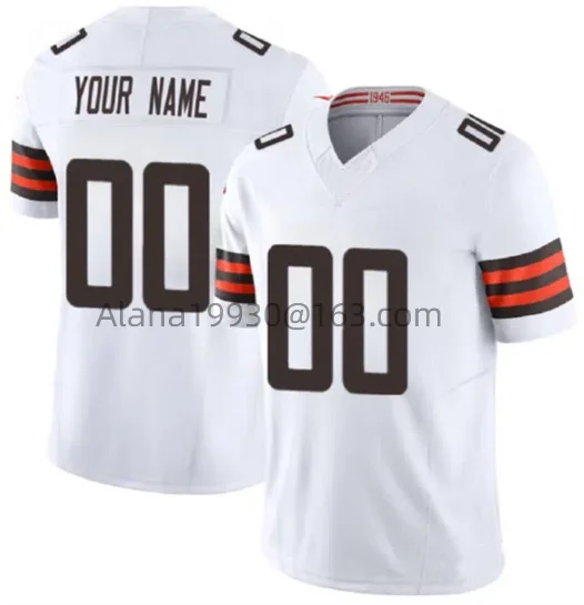 Custom Cleveland #8 Elijah Moore #5 Jameis Winston #3 Jerry Jeudy #24 Chubb #95 Myles Garrett F.U.S.E. Stitched Jersey