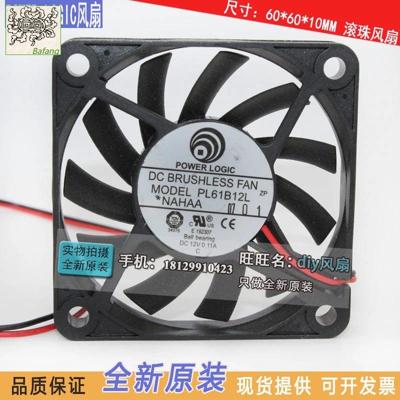 

Jinlingge для POWER LOGIC PL61B12L 12 В 6010 бесшумный 6 см охлаждающий вентилятор