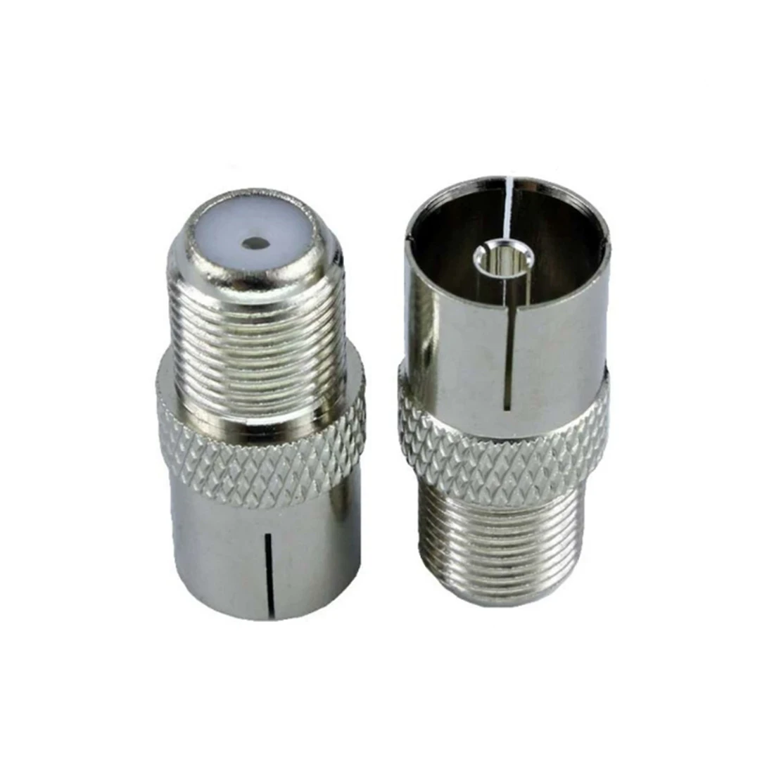 1PC F to TV RF Adapter Male Female Connector Straight Nickelplated For Radio TV NEW