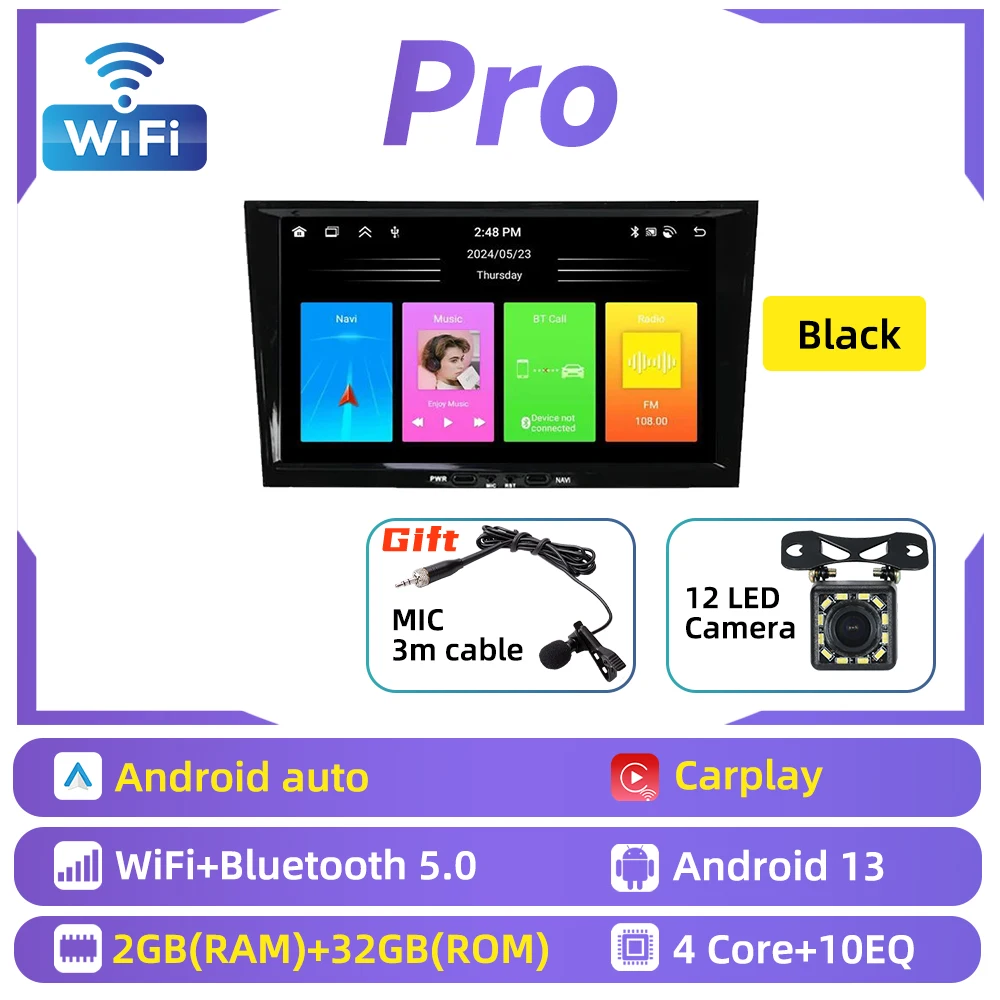 Carplay Autoradio 2 Din Android Radio GPS WIFI Auto Car Multimedia 8" Screen Stereo for Opel Corsa D 2007-2014 image 3