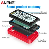 ANENG Testers True RMS Auto Electrical Capacitance Meter 6000 Counts Digital Smart Multimeter Transistor Temp Resistance 620A