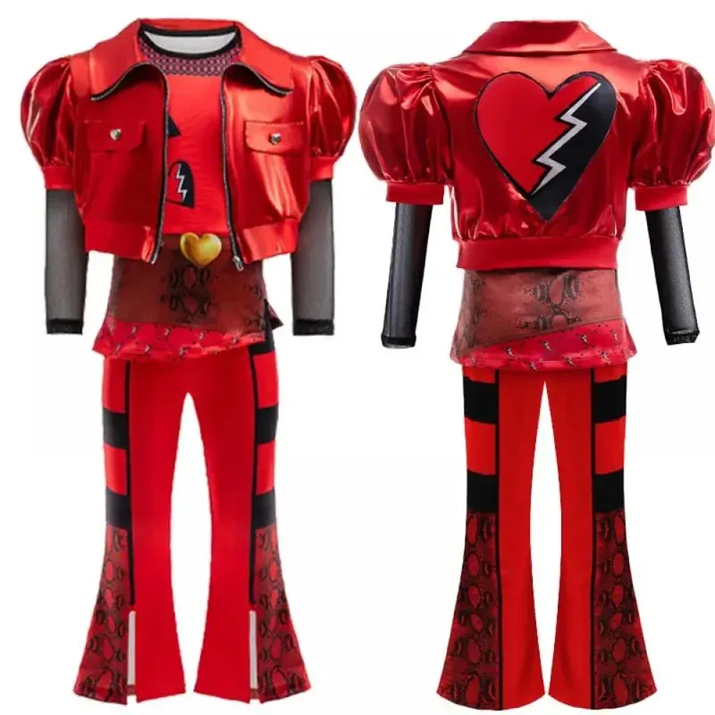 

Descendants 4 Cosplay Costume for Kids Christmas Outfits The Rise of Red Girls Xmas New Year Festive Party Dress Up