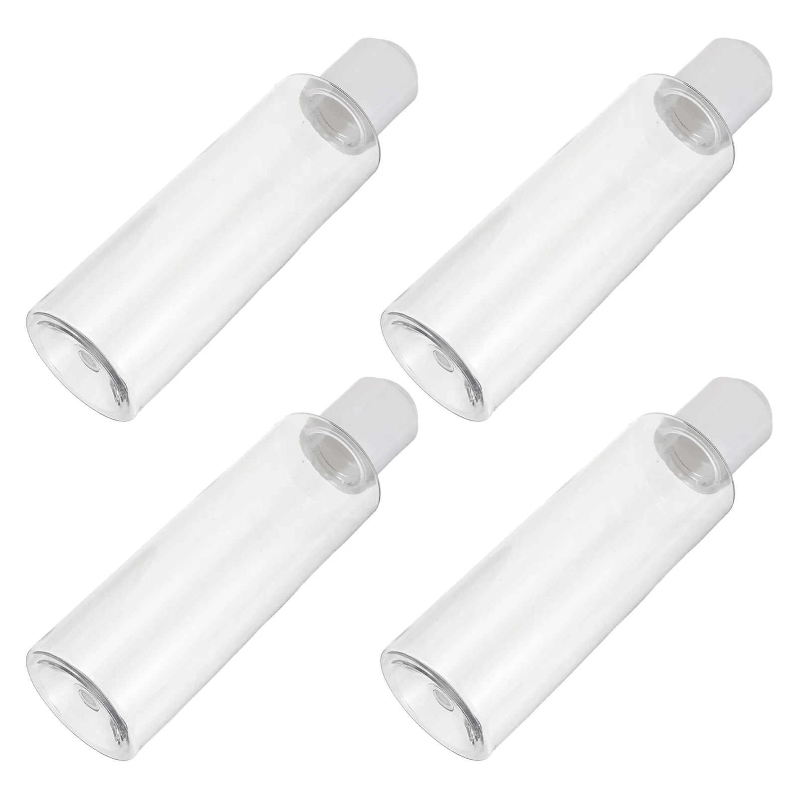 4 szt. Butelki na balsam wielokrotnego użytku 150 ml Przezroczyste Przenośne Pojemniki do Ściskania na Kosmetyki Podróżne Zestaw Dozowników na Szampon i Odżywkę