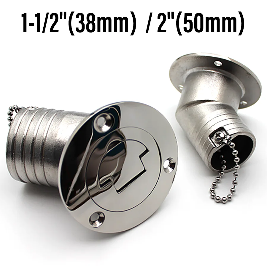 

1Pc 38mm/50mm 316 Stainless Steel Marine Hardware Deck Filler Fill FUEL GAS DIESEL WATER Cap Boat Accessories Yacht