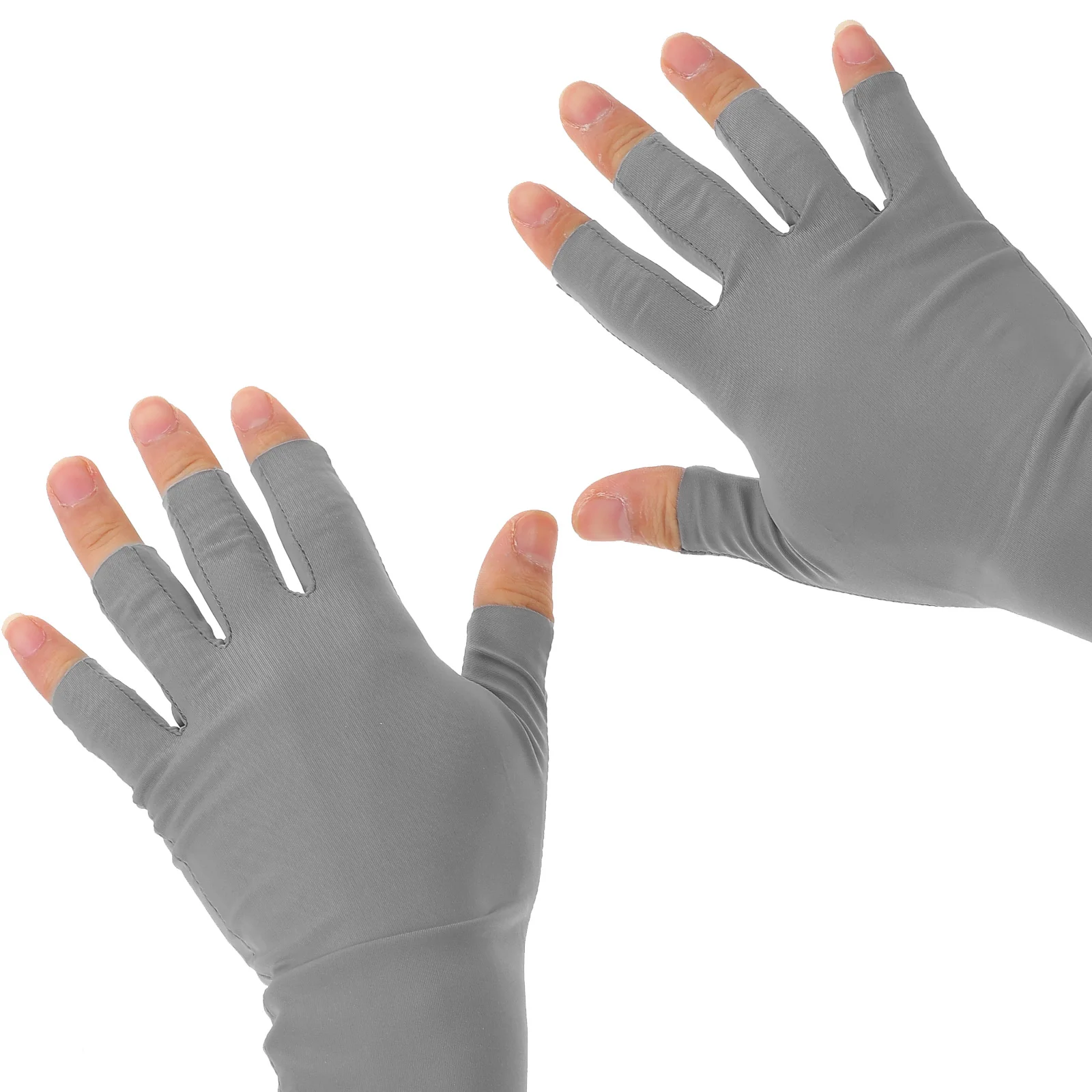 

2pcs Uv Protection Gloves For Women Fingerless Manicure Anti Uv Gel Nail Breathable Nail Salon Supplies