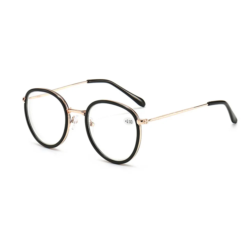 Delicate Hinges Round Frame Ultra-light Oversized Comfortable Photochromic Reading Glasses +0.75 To +4