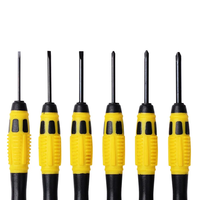 6pcs Precision Screwdriver Set Mini Magnetic Mobile Smart Phone Repair Hand Tools Kit S2 Steel Phillip Slotted Head Screwdrivers