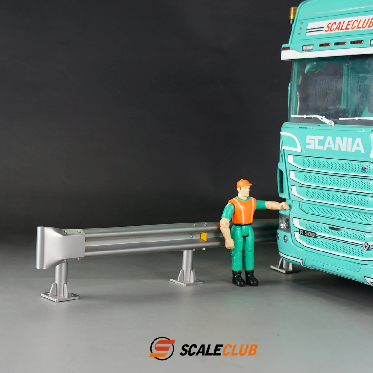 Scaleclub 1/14 1/10 Simulation Scene Metal Highway Guardrail For Tamiya Lesu For Man Actros Car Parts Rc Truck