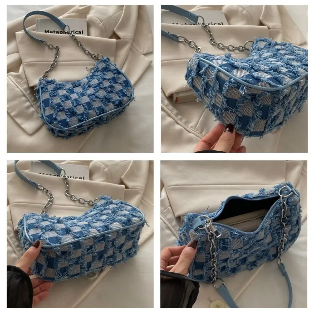 

Trendy New Design Single Shoulder Bag Star Y2k Denim Underarm Bag Vintage Korean Women's Handbag Lady