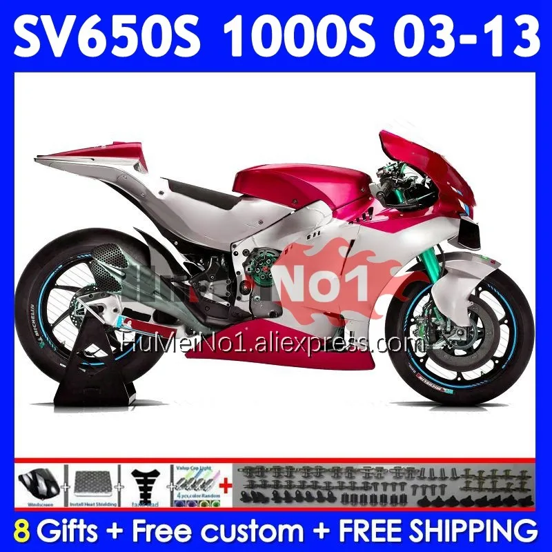 SV1000S For SUZUKI SV650S SV650 SV1000 S 112No.137 SV 650S 1000S 2003 2004 2005 2006 2007 2008 09 10 11 12 13 Metal red Fairing