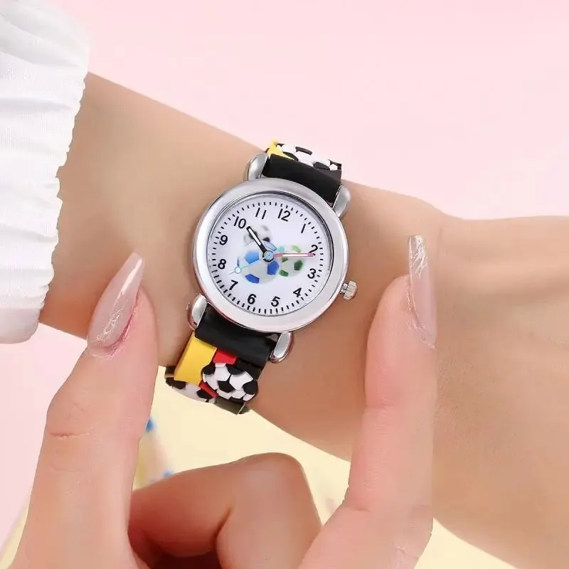 New Fashion Color Cartoon Football Students Children Watch Quartz Watch Electronic Watch