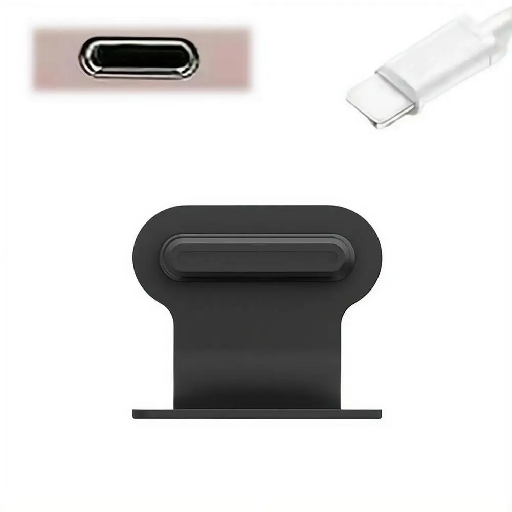 Flexible Silicone Phone Dust Plug Cover Protective Cap Universal For Type C iOS Jack Anti Dust Adhesive Charging Protector