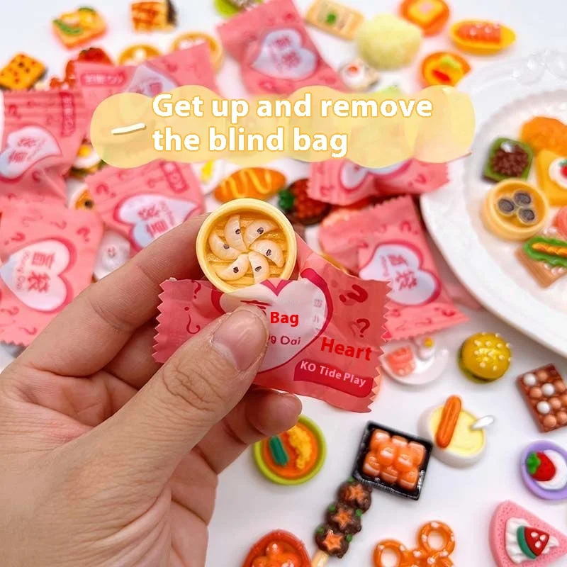 미니 레진 캔디 블라인드 박스 40개, 음식 액세서리, 홈 크래프트 장식, 케이크 블라인드... - 3