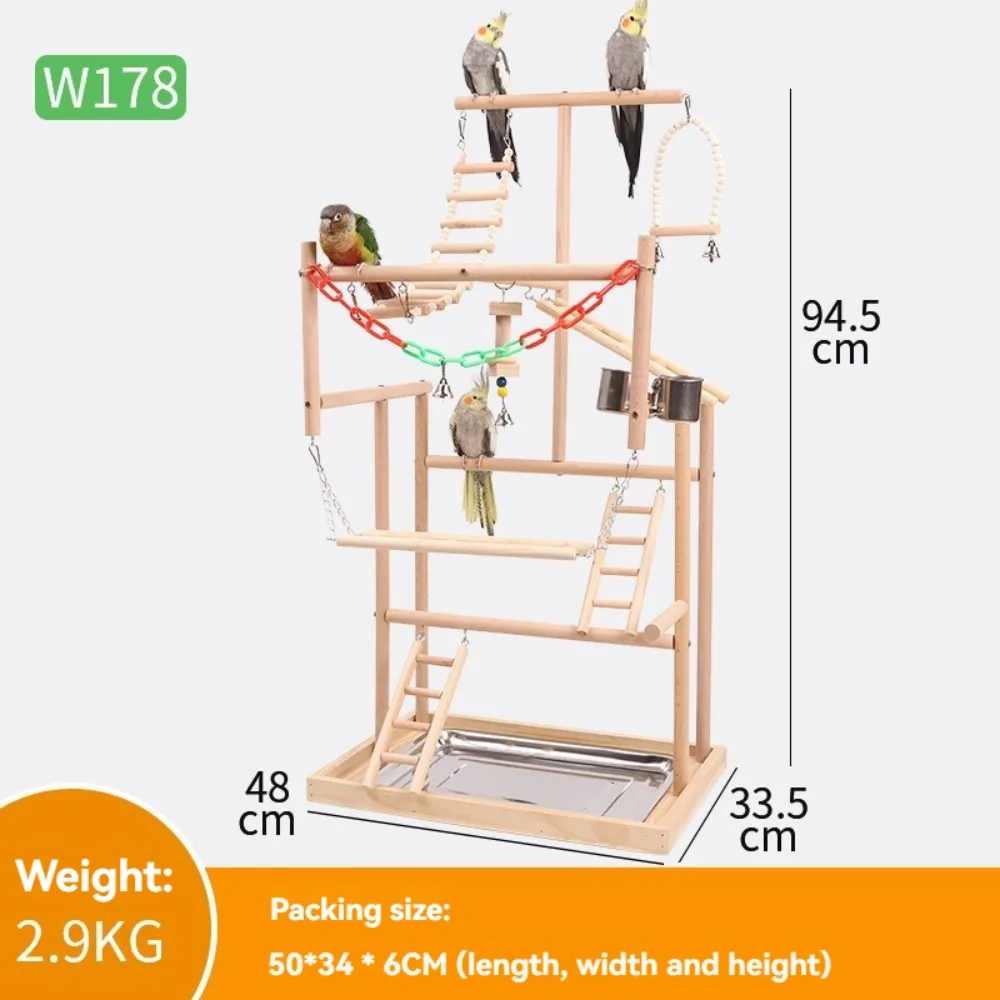 

Parrot Large Game Rack Parrot Toys Training Station Playground Rack Climbing Ladder Swing Bird Toys Pet Interactive Supplies