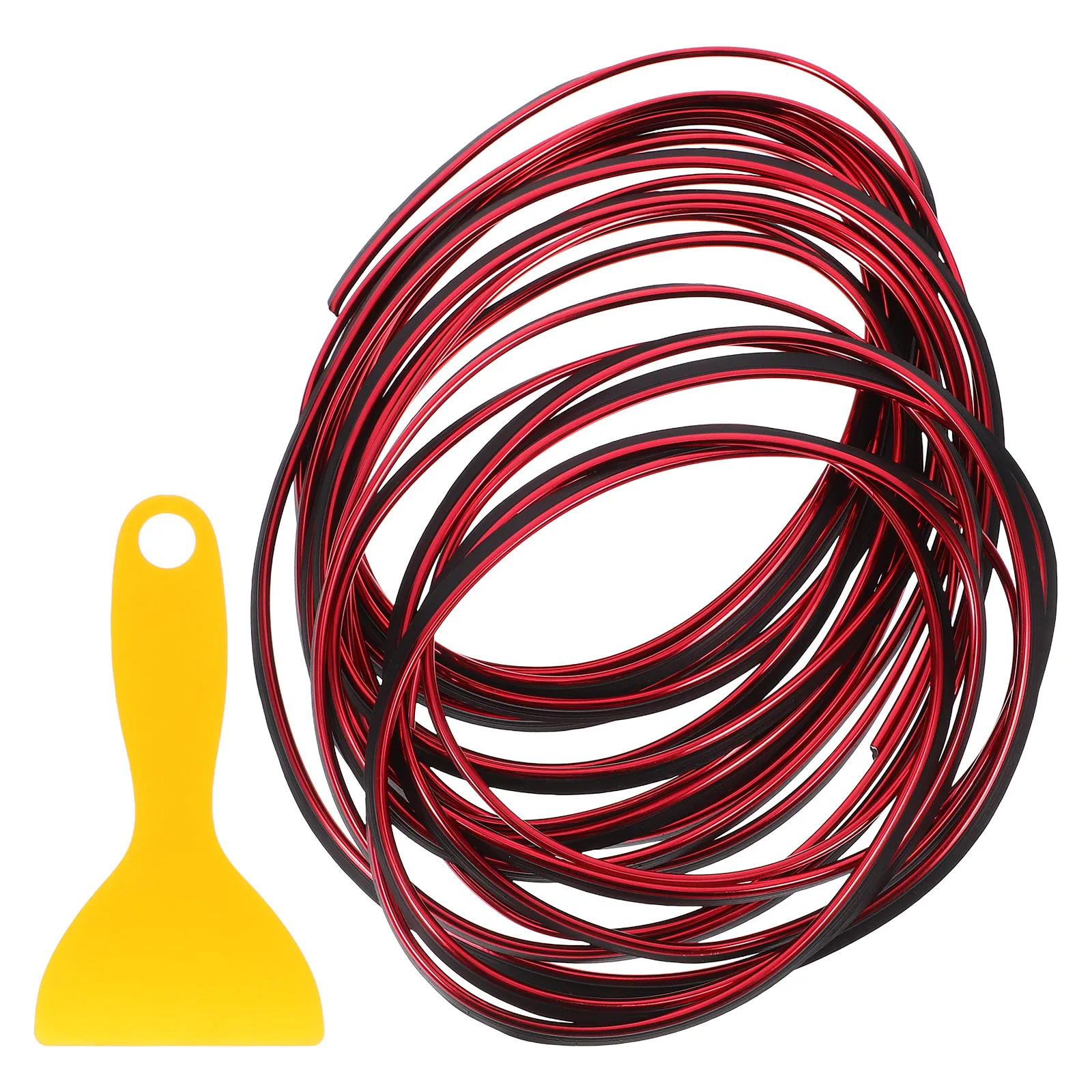 

10M Car Door Central Control Decorative Strip Red PVC Gaps Trim Easy Install Long Time Use Lightweight Gift Choice