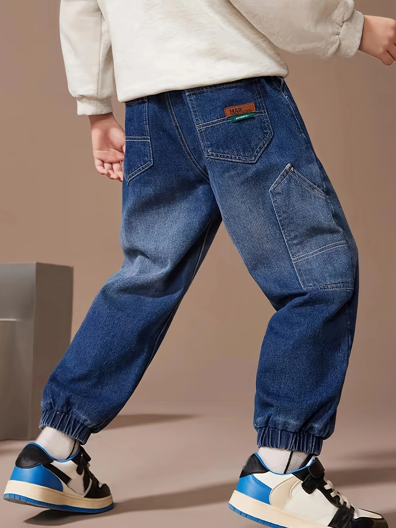 IENENS Kids Boys Jeans Baby Classic Pants Children Denim Clothing Infant Boy Casual Bowboy Bottoms Trousers  5-11 Years