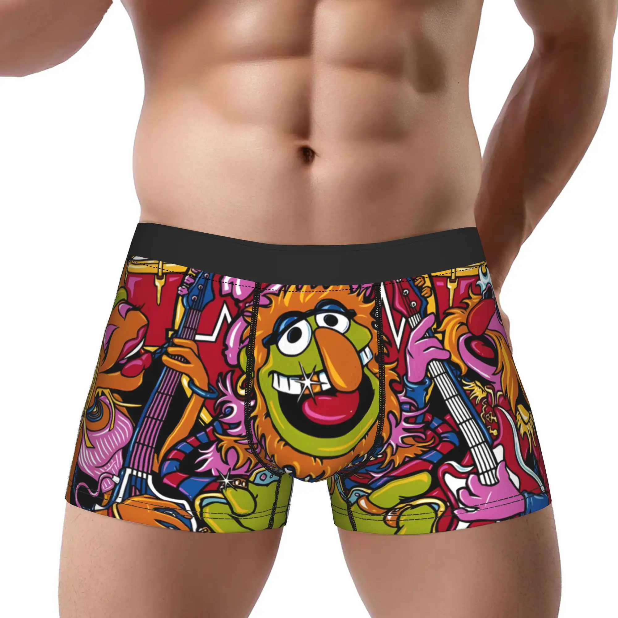 

1piece The Muppets Muppet Animal Rock N Roll Underpants Breathbale Panties Male Underwear Print Shorts