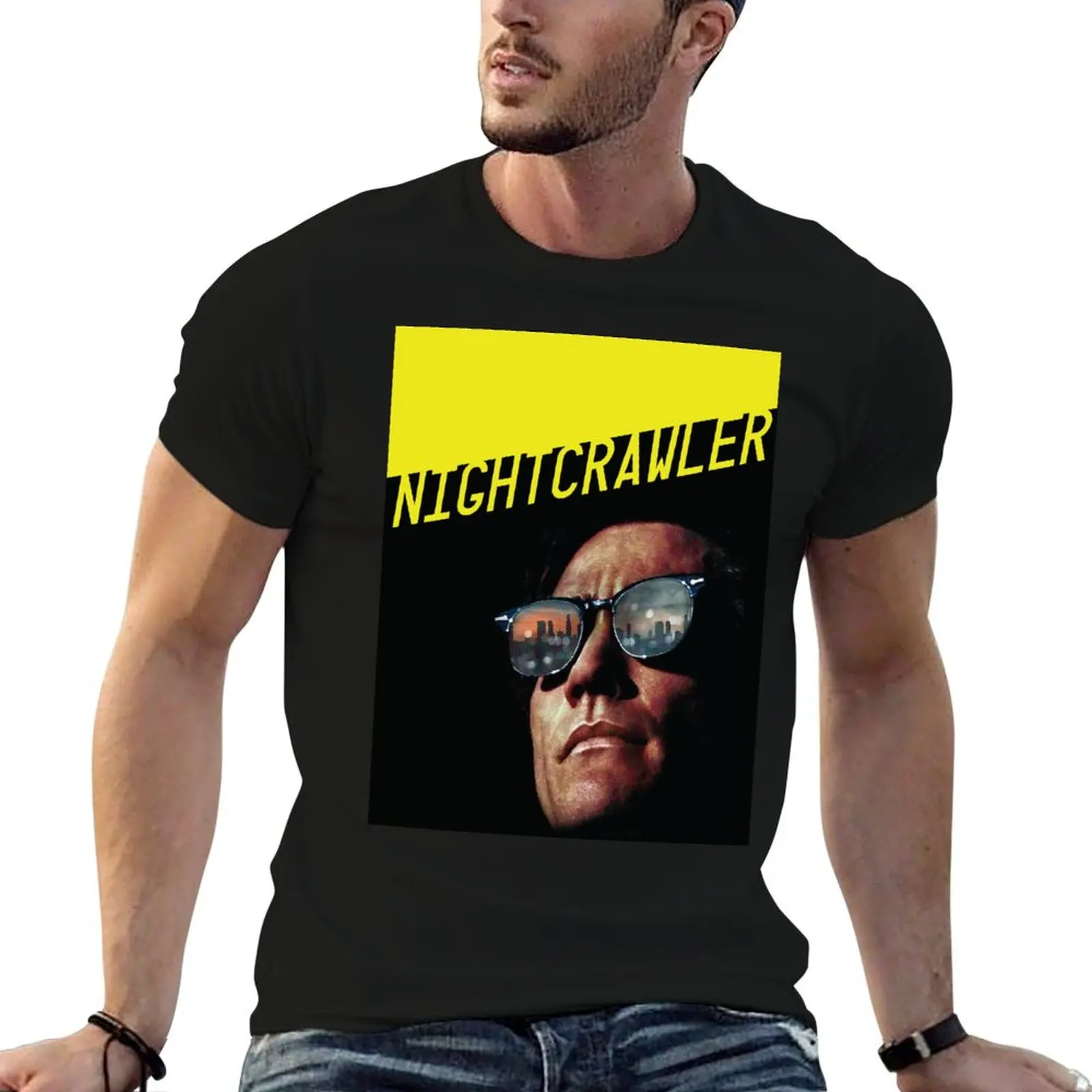 

t man T-Shirt t heavy Jake cotton shirt with man Nightcrawler luxury Movie: shirt Gyllenhaal