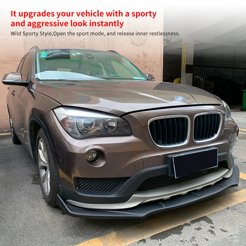 Picture 6: Car For BMW X1 E84 2011-2015 Front Bumper Splitter Lip Body Kit Spoiler Diffuser Deflector Accessories Carbon Fiber Look ABS