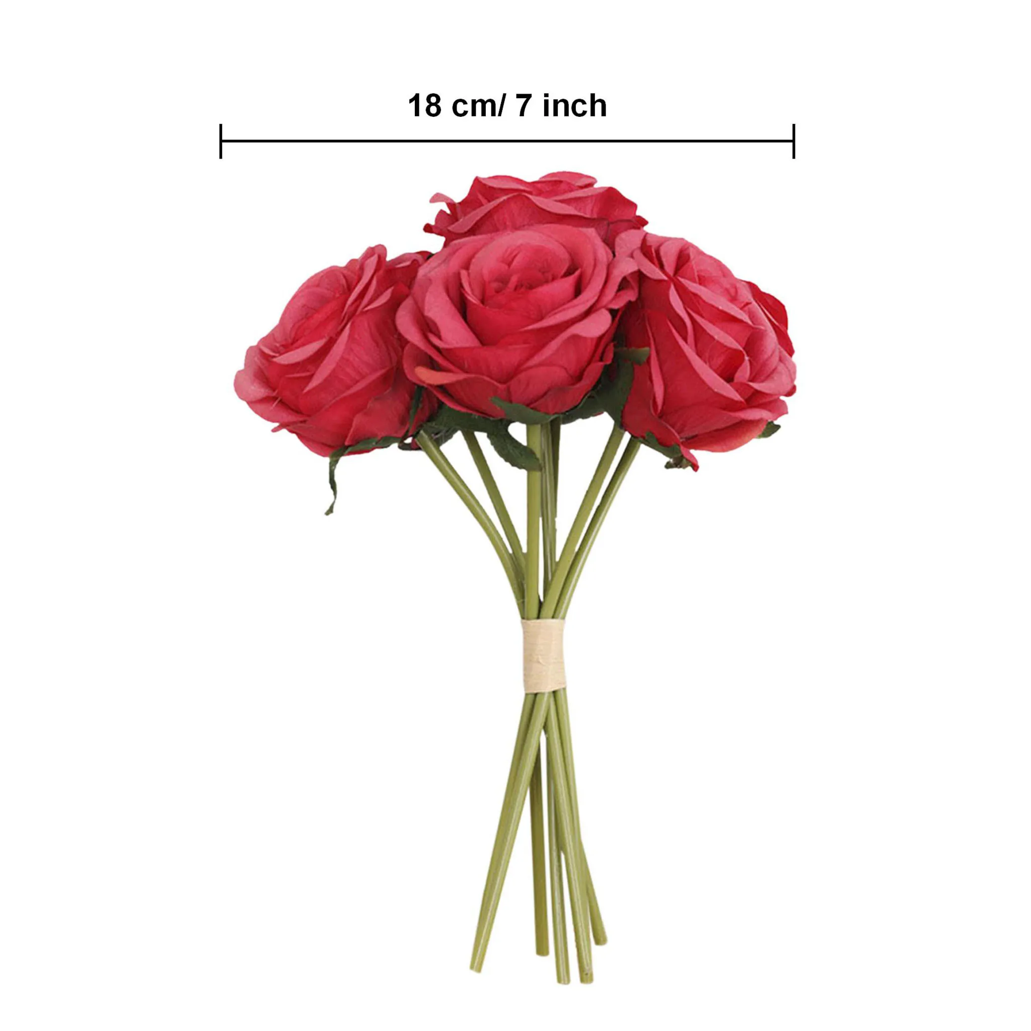 Quality Artificial Flower Bouquet, Silk Rose Bouquet 7 Individual Flowers, Wedding Centerpieces, Home Decorations