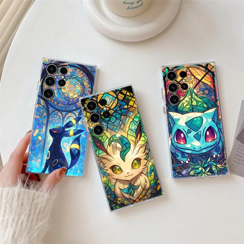 

Eevee Bulbasaur Pokemons Art S25FE Case For Samsung Galaxy S25 S24 S23 Ultra S20 S21 FE S22 Plus A56 A36 5G A17 A07 Phone Cover