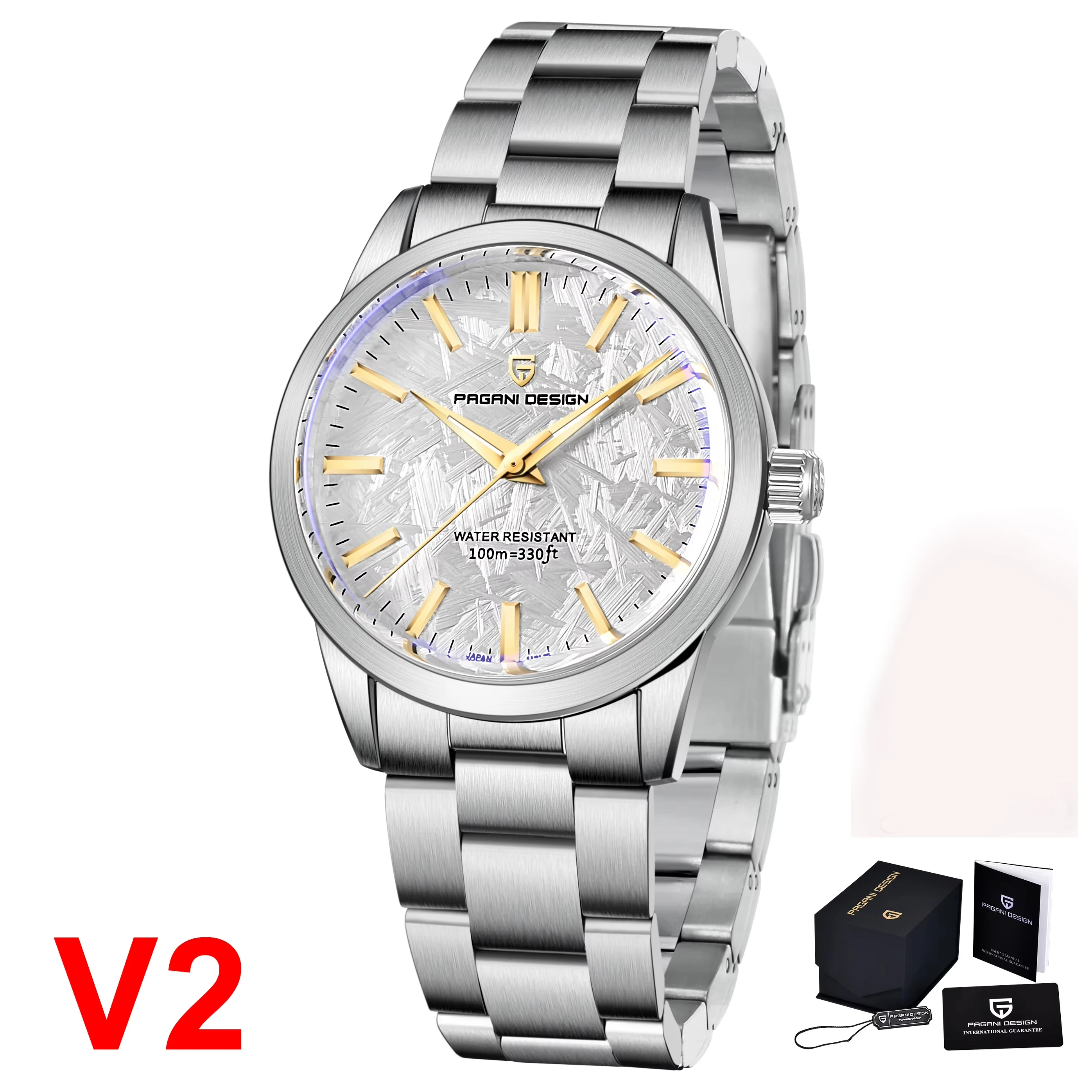 

Мужские кварцевые часы PAGANI DESIGN 2026, новые, деловой стиль, сапфировое стекло, светящийся циферблат, водонепроницаемость 100 м, модель PD1734