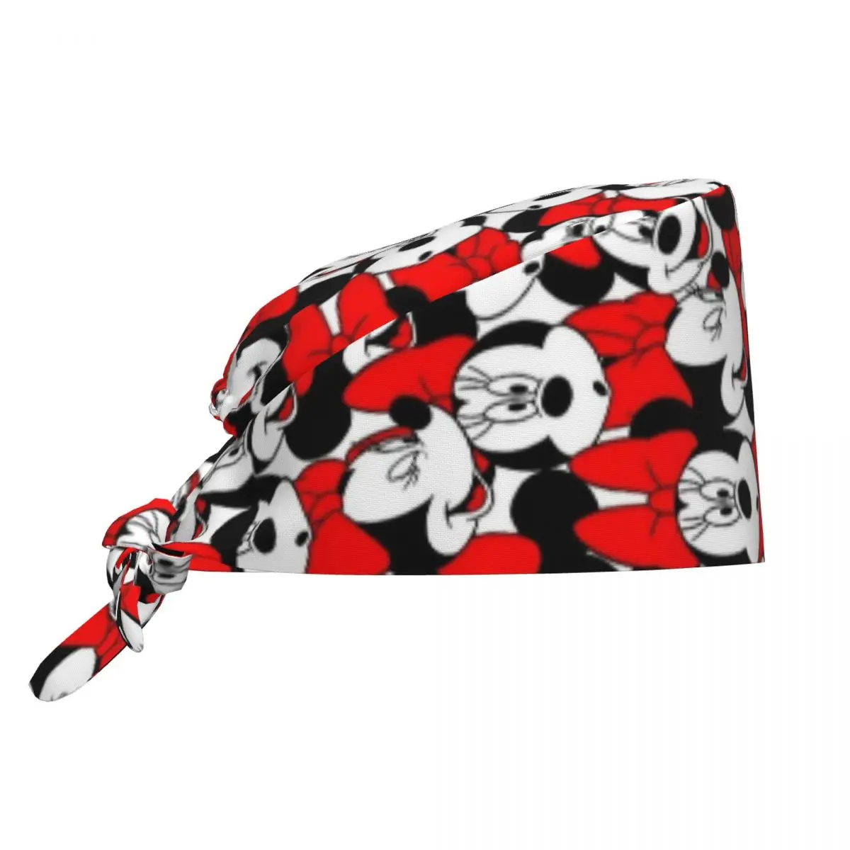 

Many Faces Of Girl Mouse Scrub Cap Retro Mickey Minnie Beauty Pet Vet Surgicals Cap for Men Women Lab Doctor Spa Working Hat Cap