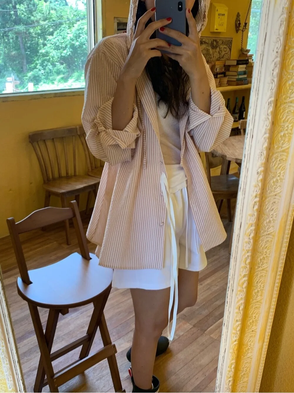 Rétro Chic été femmes longue Sve rayé irt manteau à capuche décontracté polyvalent protection solaire vêtements d'extérieur confortable régulier...