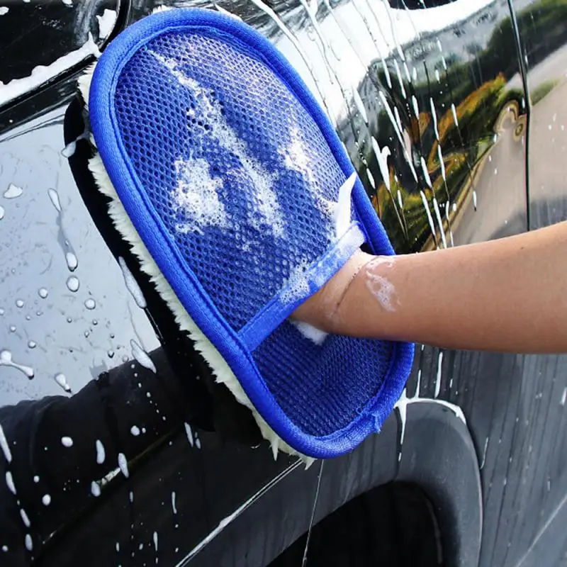 

Auto Washing Glove Microfiber Wool Soft Car Cleaning Glove Motorcycle Washer Care Tools Car Wiping Cloth