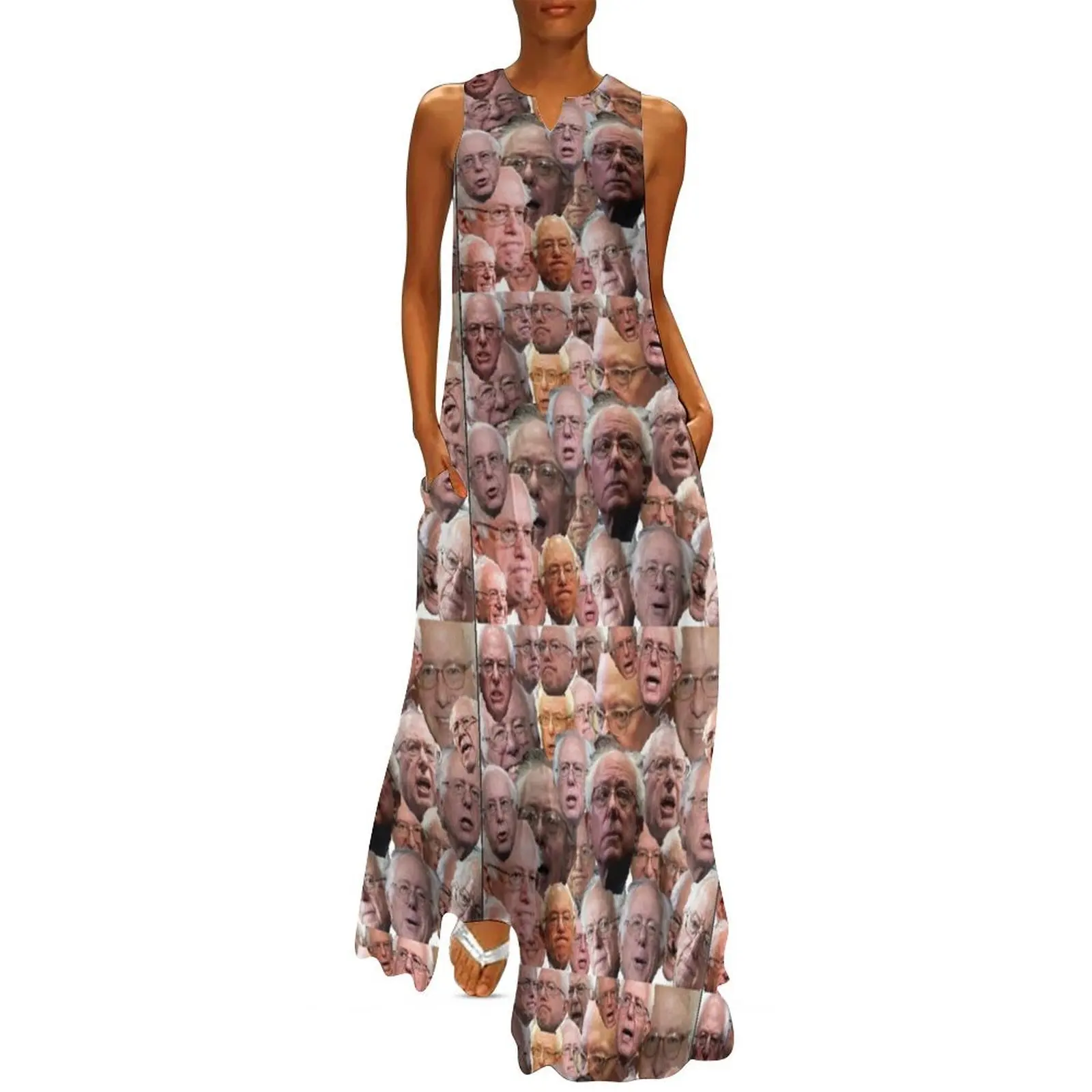 Bernie Sanders Collage Long Dress sexy short dresses daring cocktail dresses women's summer clothing 2025