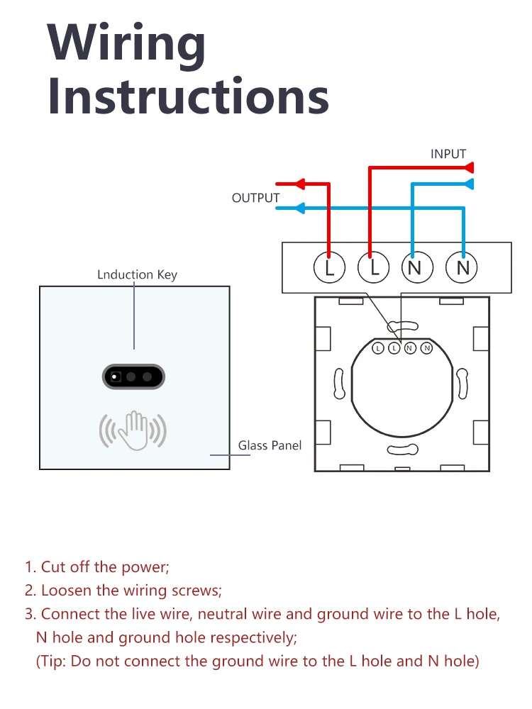 LOUYSGEN  Wall Light Switch Hand Sweep Sensor Switch Hand Wave Switch Glass Screen Panel With Touch Infrared Lights