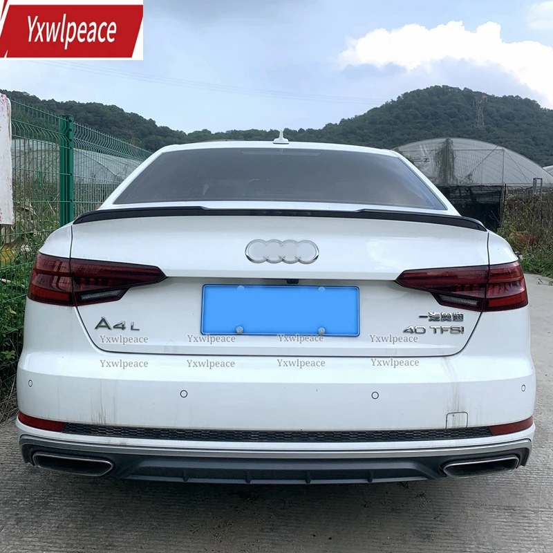 

For Audi A4 B9 Spoiler 2017 2018 2019 2020 2021 ABS Material Primer color Rear Trunk Lip Spoiler Car Accessories