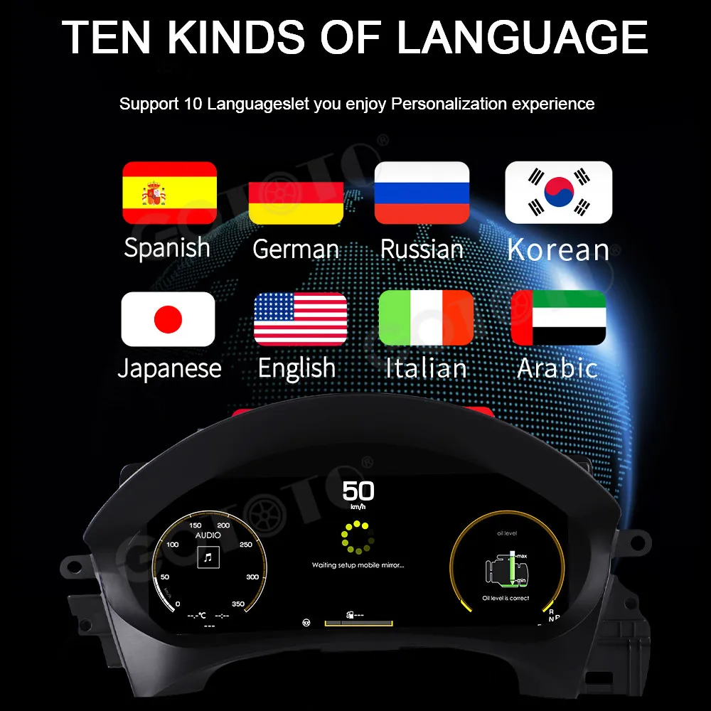 12.3'' Digital Cluster Dashboard Panel For Porsche Macan 2014-2017 LCD Instrument Speedometer Cockpit Car Multimedia Player