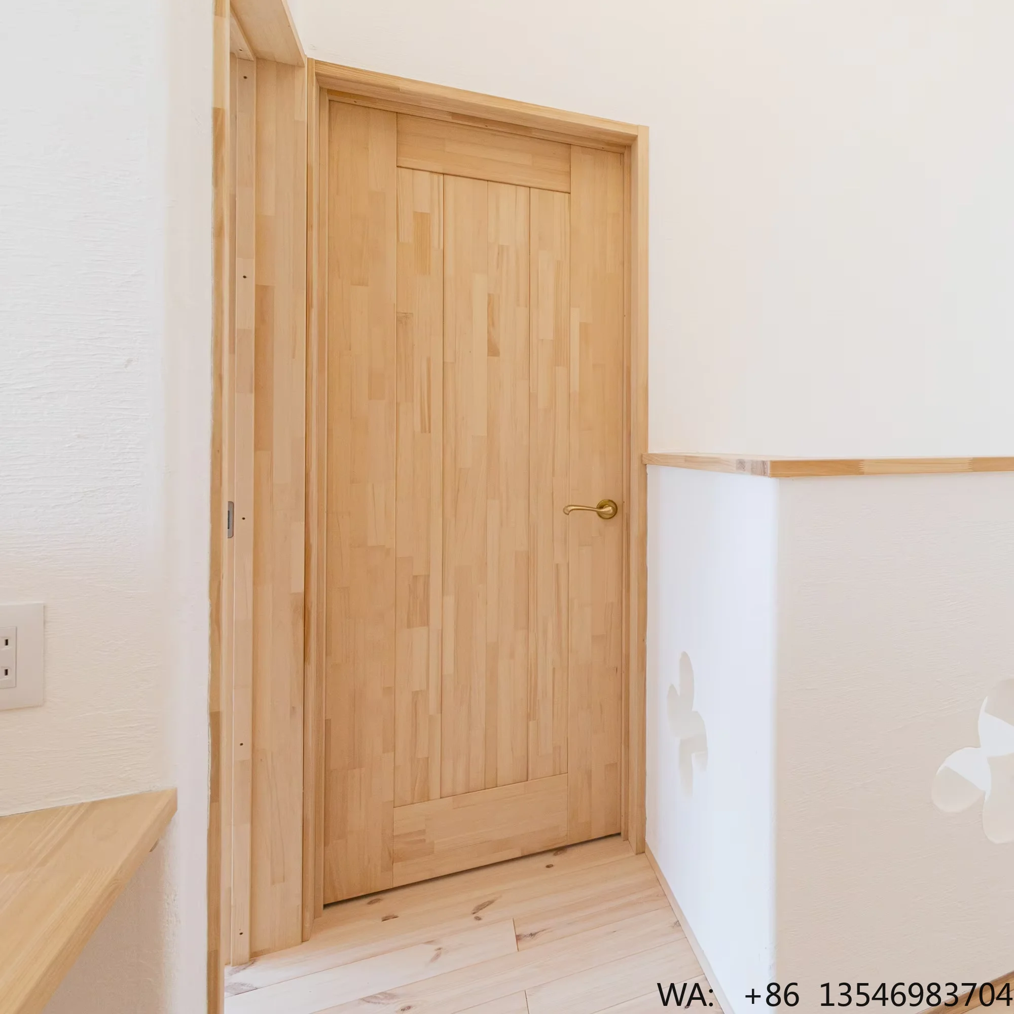 Cost Effective Japanese Laminated Traditional Solid Wood Door Frame Indonesian Pine Durable Living Room Bedroom No Paint