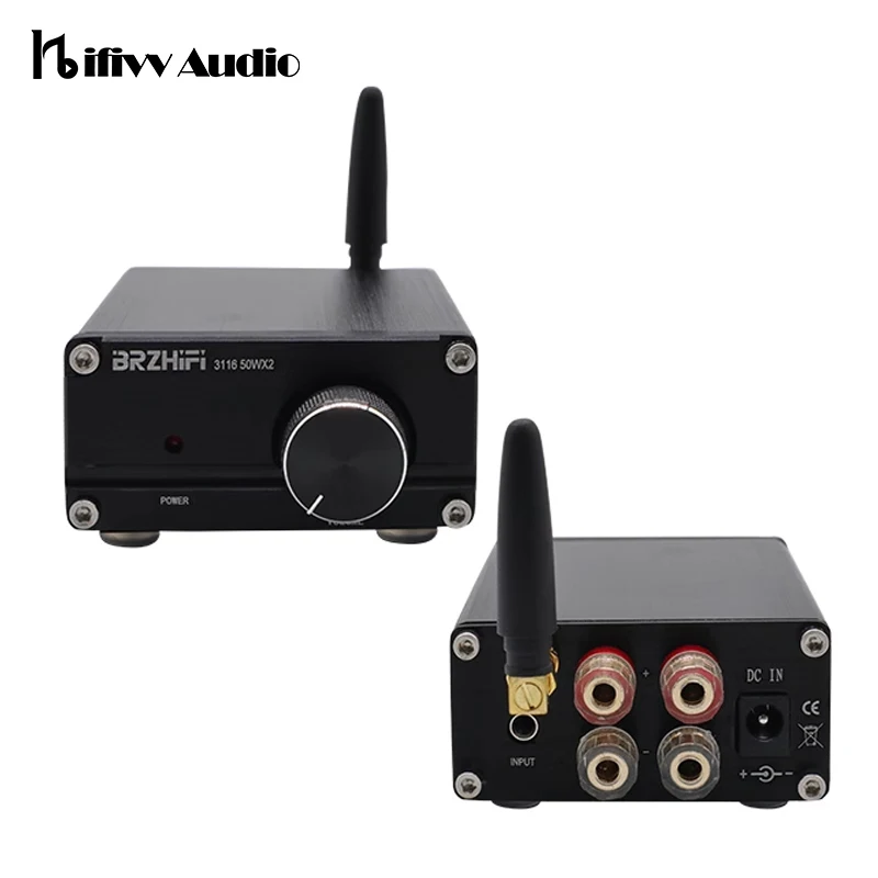 50W+50W Hifi Audio 2.0 Stereo Music Digital Power Amplifier TPA3116 Single Core Amp Chip for Home Sound Speaker with Bluetooth