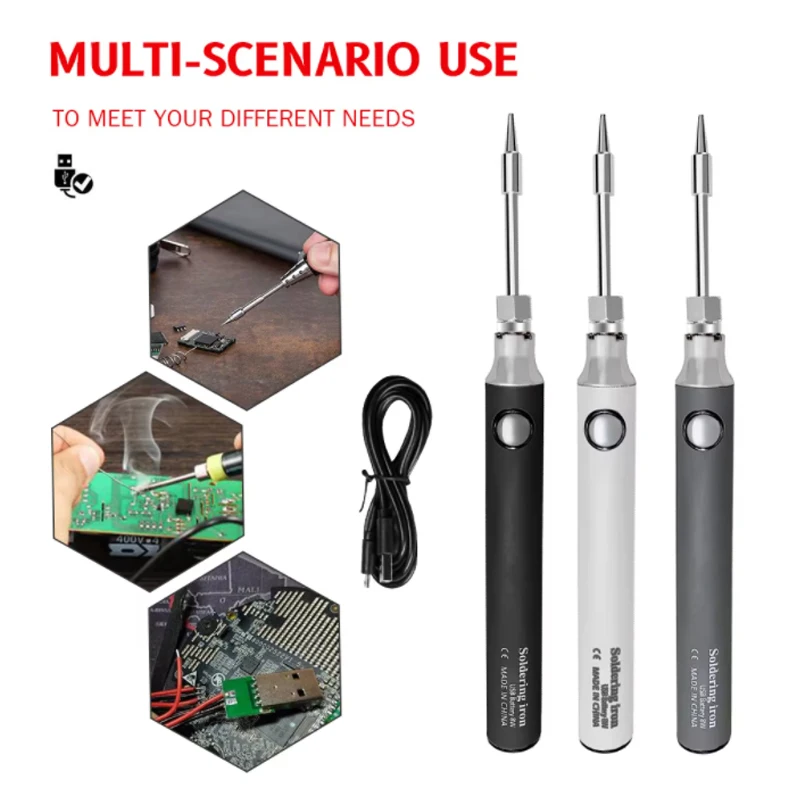 10W USB Wireless Lithium Battery Soldering Iron 5V Portable Soldering Pen Rechargeable Temperature Control DIY Welding Equipment