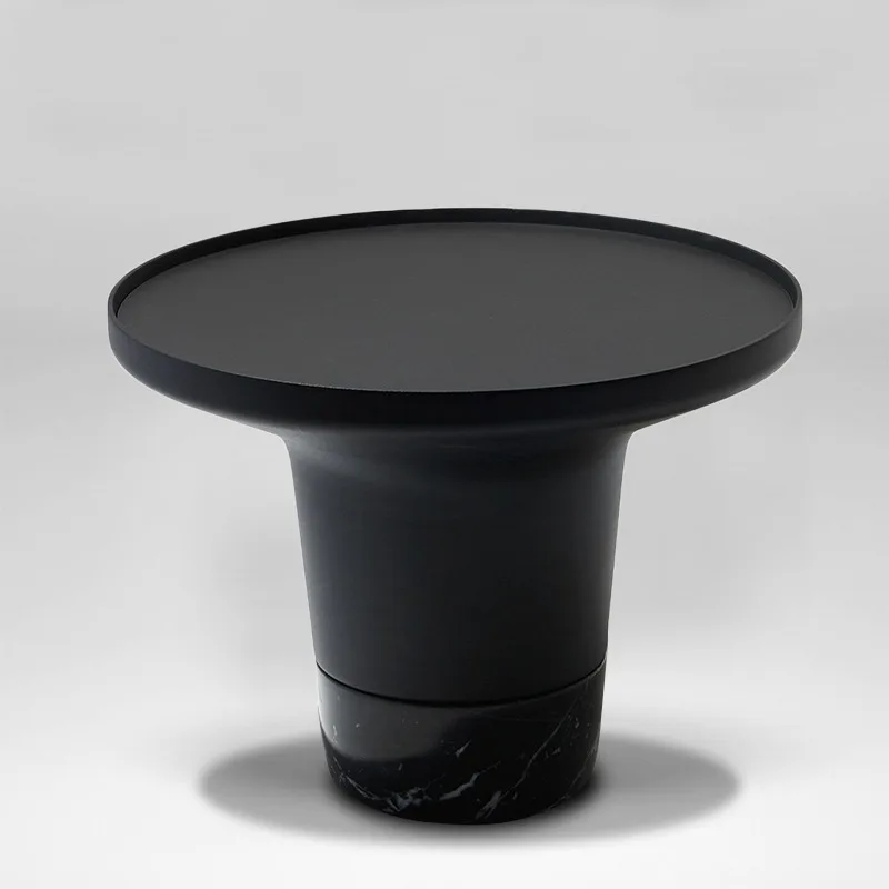 Nordic designer coffee table light luxury round marble simple modern creative edge corner few small apartment coffee table