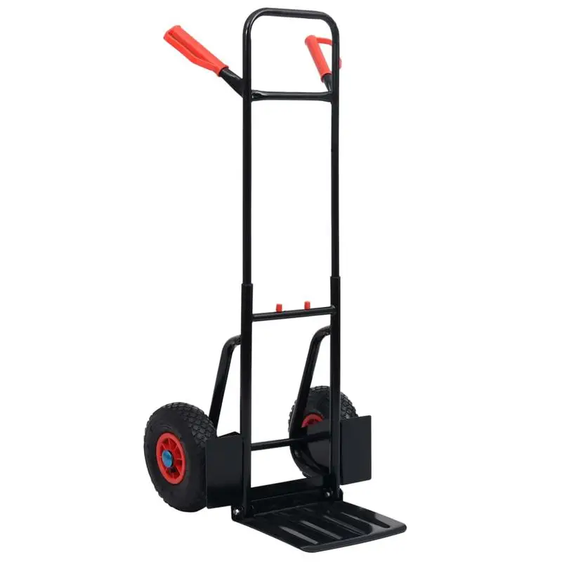 Chariot de jardin. Fabriqué en métal, il est robuste, durable, facile à nettoyer et peut supporter une charge de 200 kg, vous permettant de déplacer facilement vos effets personnels.