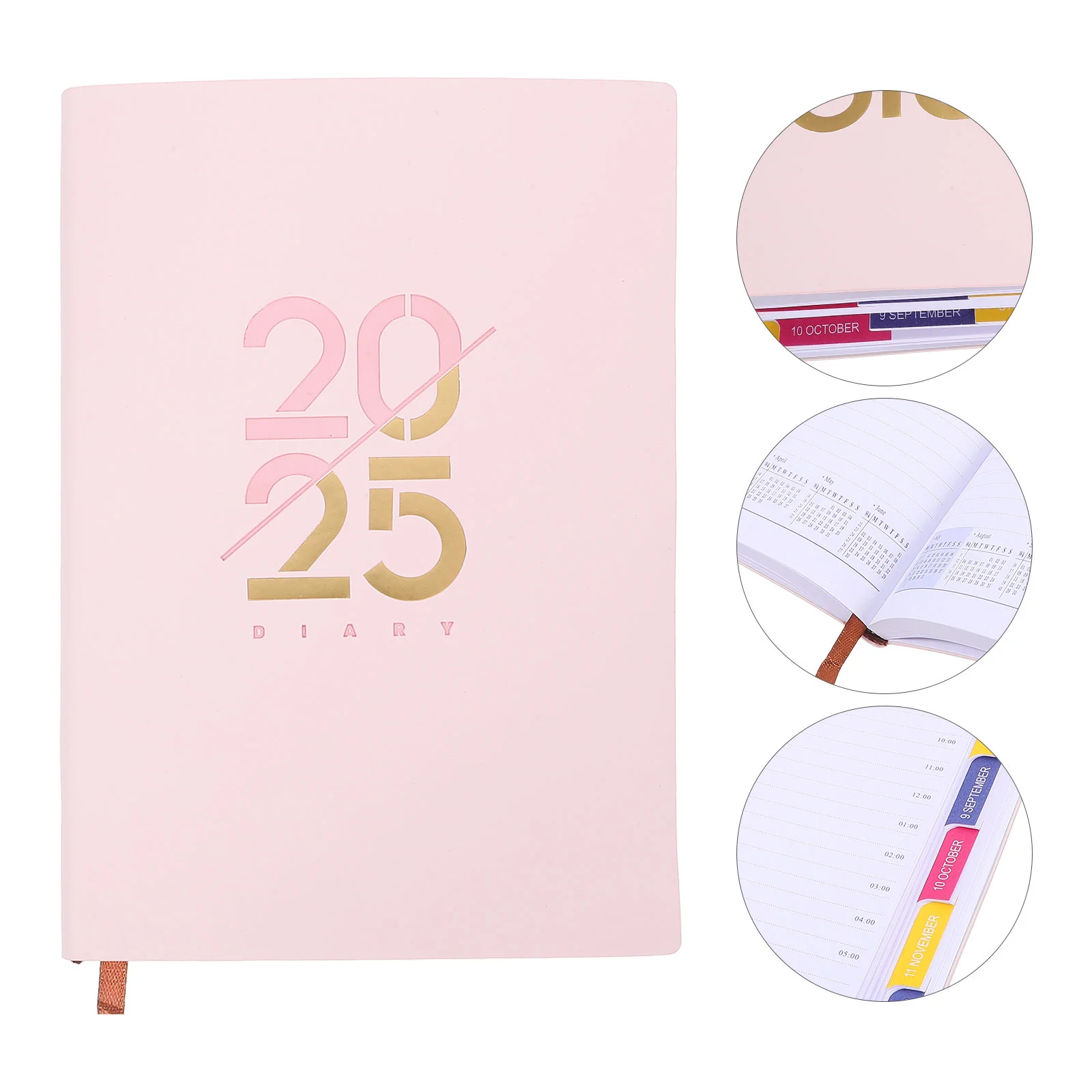 

Delicate 2025 Schedule Advent Calendar Multi-function Academic Planner Pu Writing Book