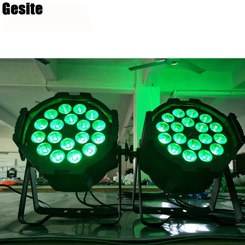 

8pcs/lot DMX512 Control Stage Lighting sound activated Waterproof 18*18W RGBWAUV Full Color 6 in1 LED PAR Light