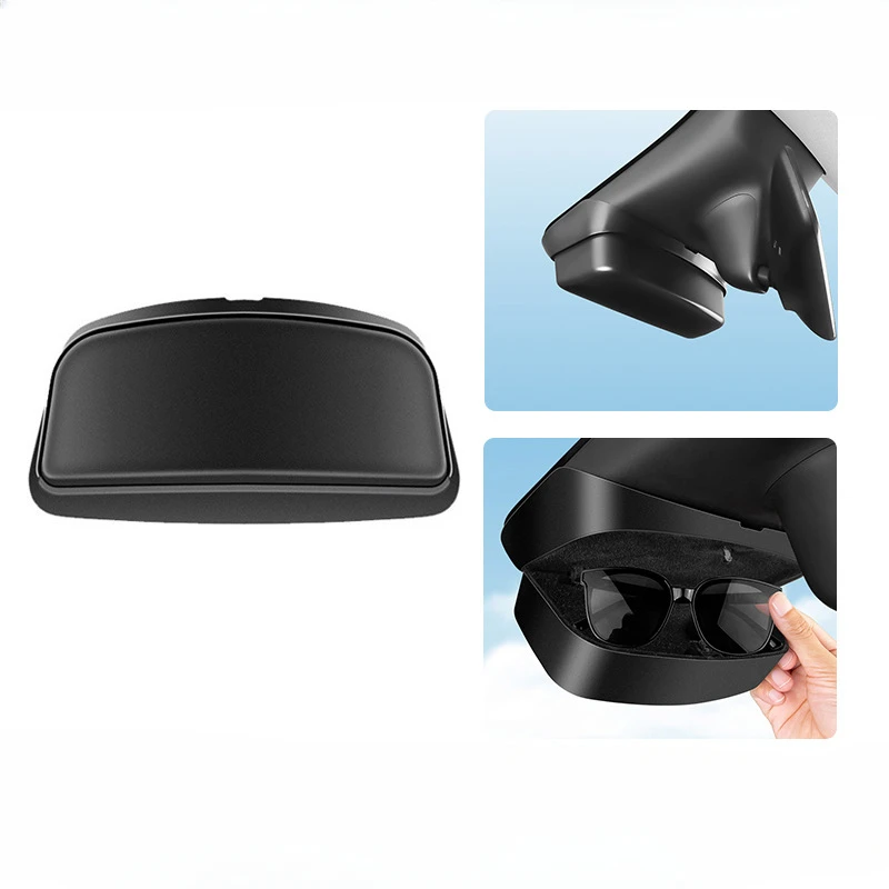 Suitable for Tesla Model Y/3 Third-generation Car Glasses Case Sunglasses Clip Storage Box Car Accessories