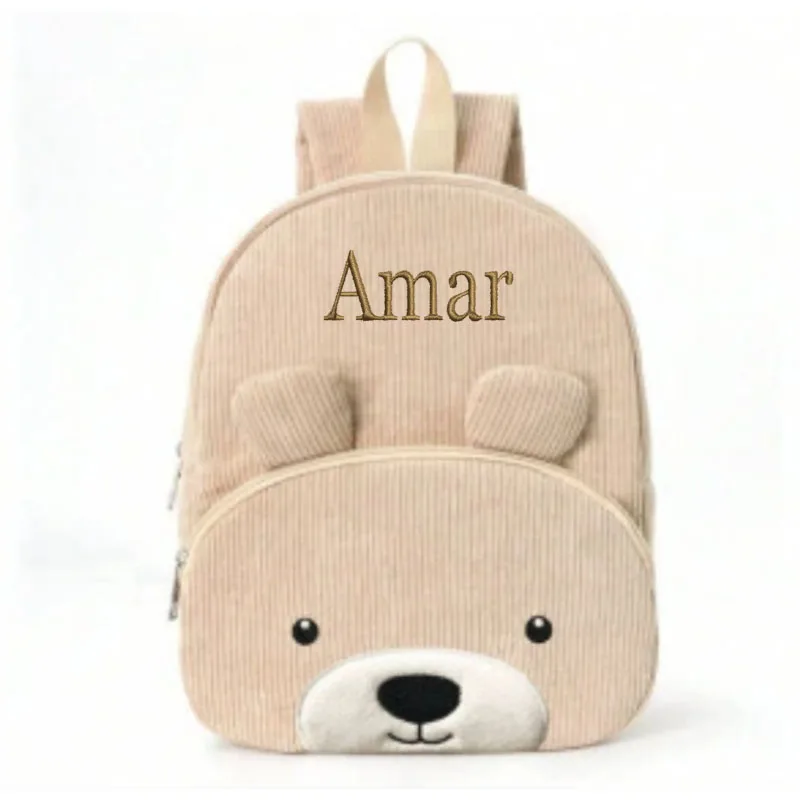 CUSTOM CHILDREN'S BACKPACK WITH NAME Personalized Kindergarten Backpack Daycare Backpack Teddy Bear Backpack for Children