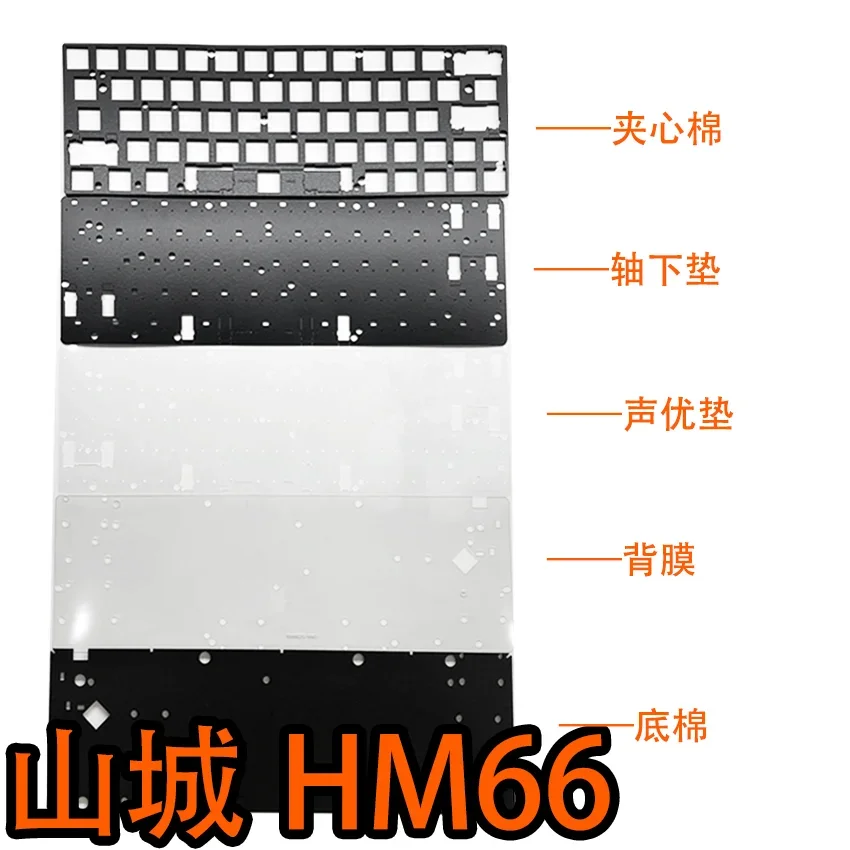 Shancheng HM66 الألعاب المحور المغناطيسي لوحة المفاتيح حزمة الصوت الخاصة بورون ساندويتش القطن IXPE محور Underpad PET لوحة الممثل الصوتي