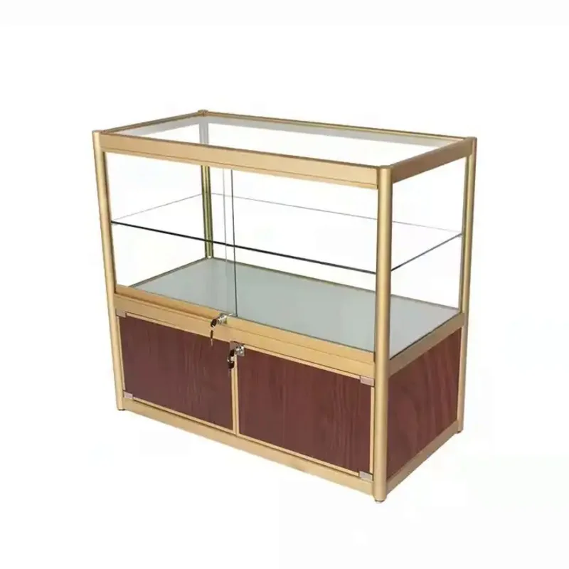 custom.Quick Build Folding Glass Exhibition Aluminum Frame display cabinet showcase smoke jewelry shop shop Counter