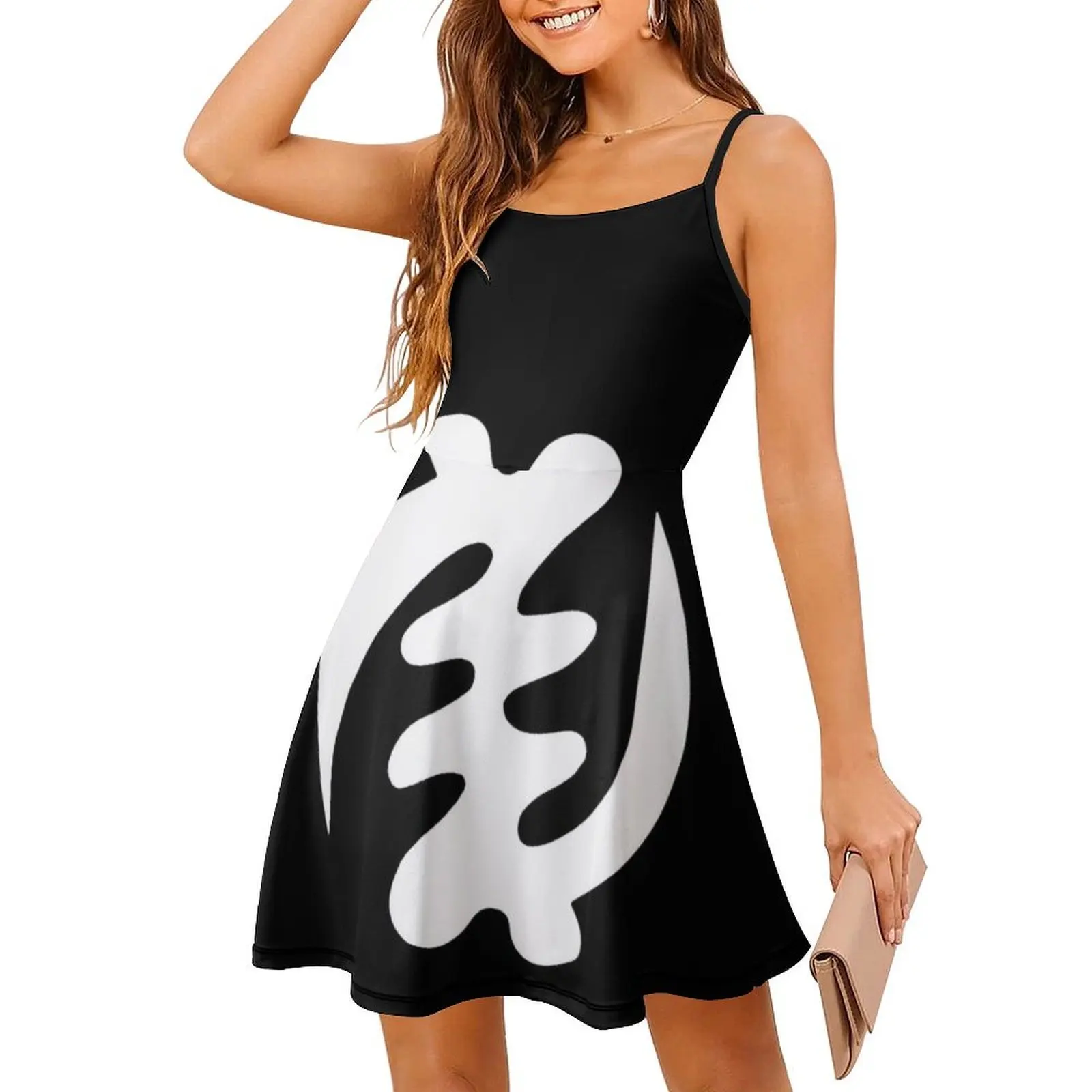 فستان Gye Nyame باللون الأبيض بتصميم أفريقي من Adinkra للسيدات ملابس الشارع الشهير ملابس نادي مطبوعة عصرية للإناث Gye