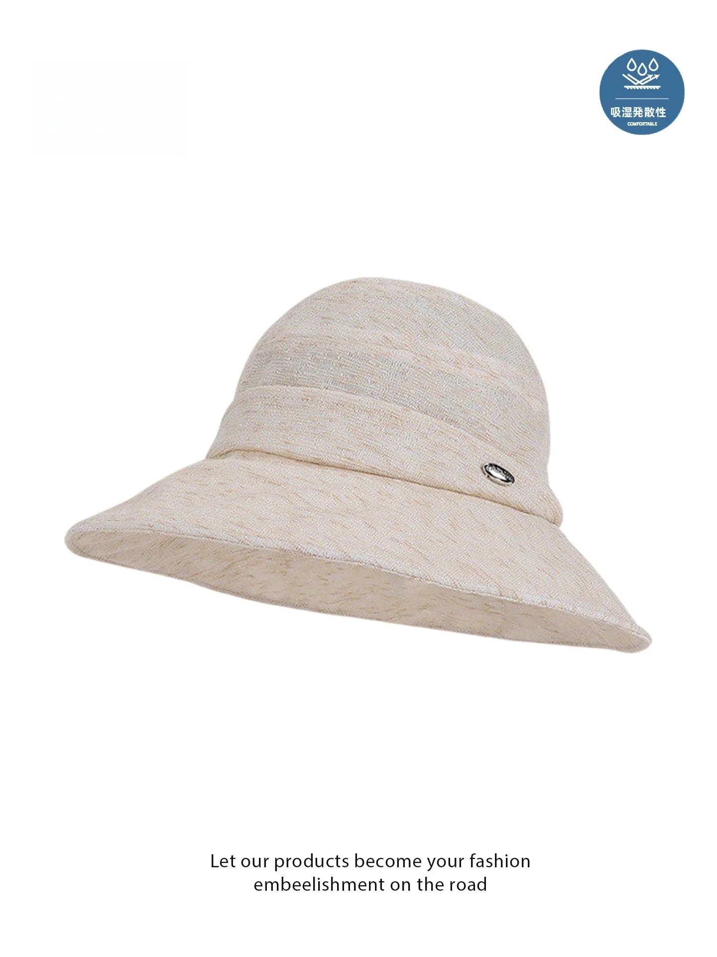 chapeu-de-pesca-feminino-deniso-de-verao-com-aba-larga-leve-respiravel-com-protecao-solar-simples-e-versatil-modelo-bucket-com-topo-redondo