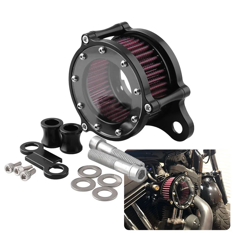 Air Cleaner Intake Filter System Kit for Sportster XL883 XL883N