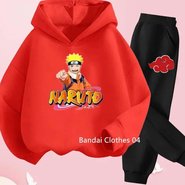 2 to 12 Year Baby Clothes Hoodie Set Tops Boy Naruto Outerwear Sweatshirt for Children Girl 2024 Spring Clothing Mother Kids